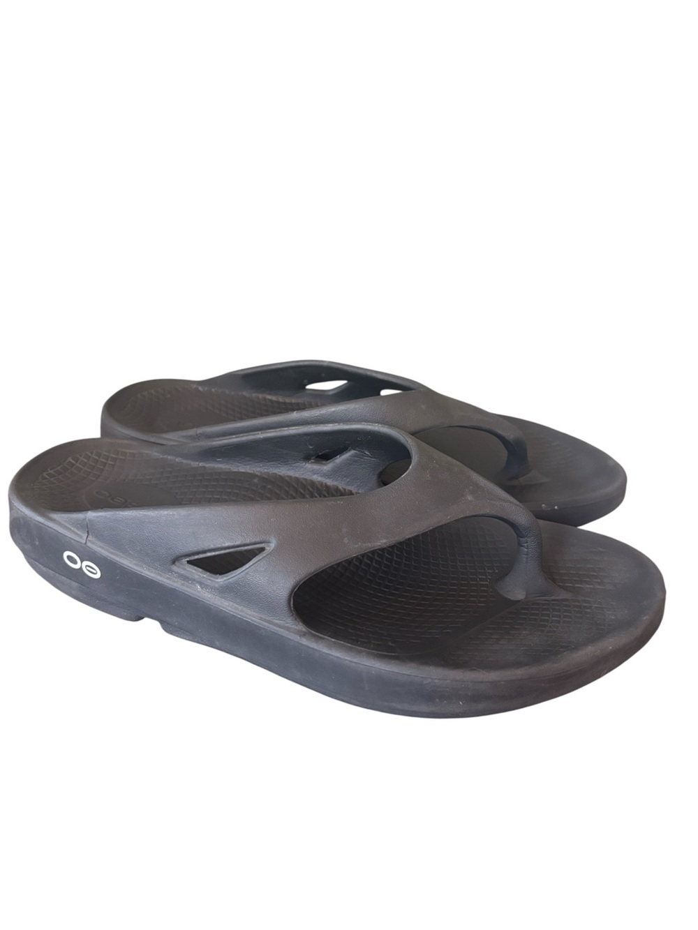 Oofos OOlala Black Unisex Flip Flop Slip On Recovery Sandals Women Size 9 EU 40
